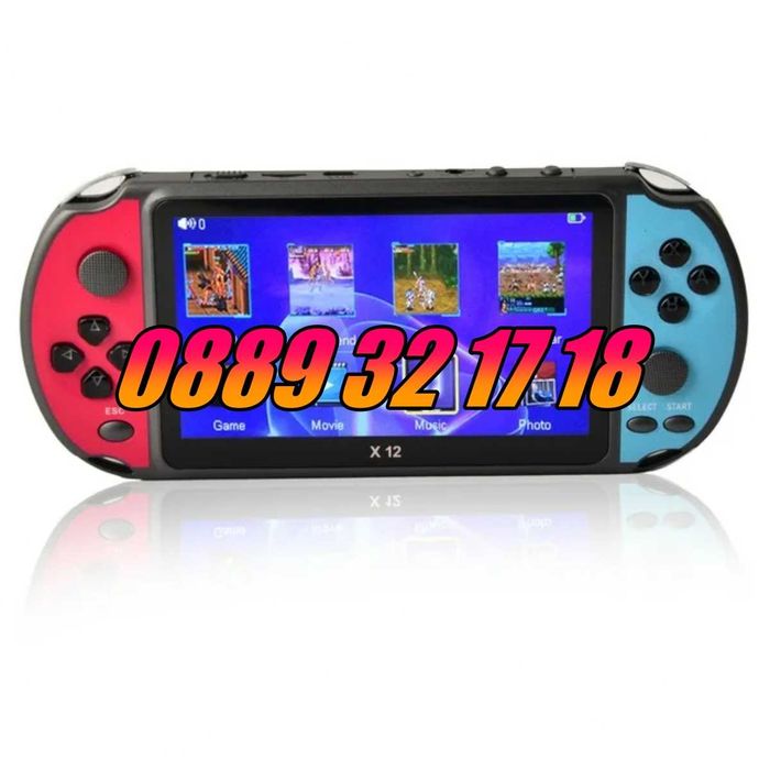 Преносима игрова конзола X12 екран 5.1 инча, тв игра с вградени игри