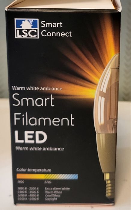 Becuri smart, E14, clasa A+, compatibile Alexa, Google, Siri (Wi-Fi)