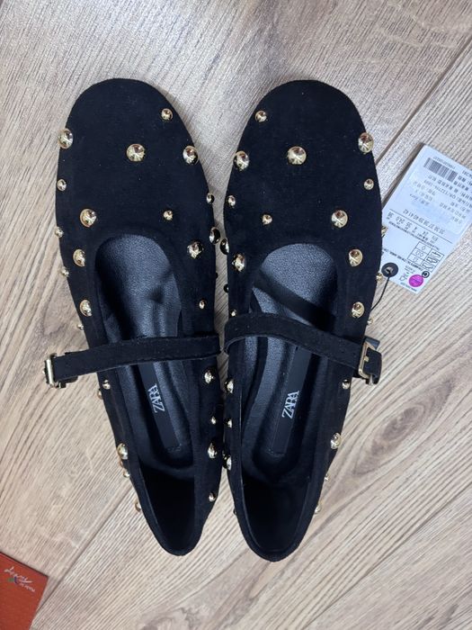 Замшевые новые балетки