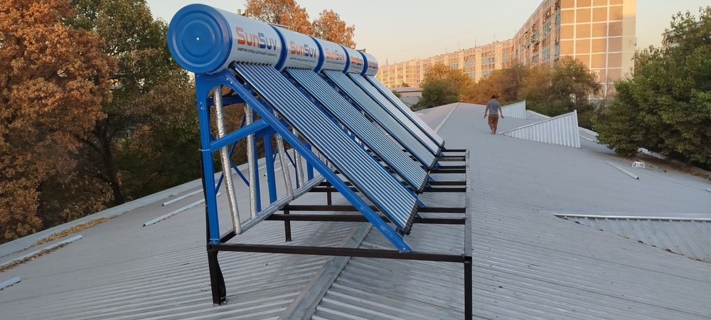 Солнечный ваданагриател установка QUYOSH SUV ISITKICHLARI O'RNATISH