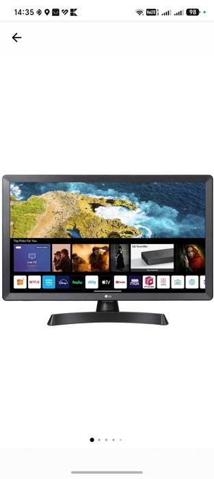Televizor / monitor LG, 24TQ510S-PZ, 60 cm, Smart, HD, LED, Clasa E