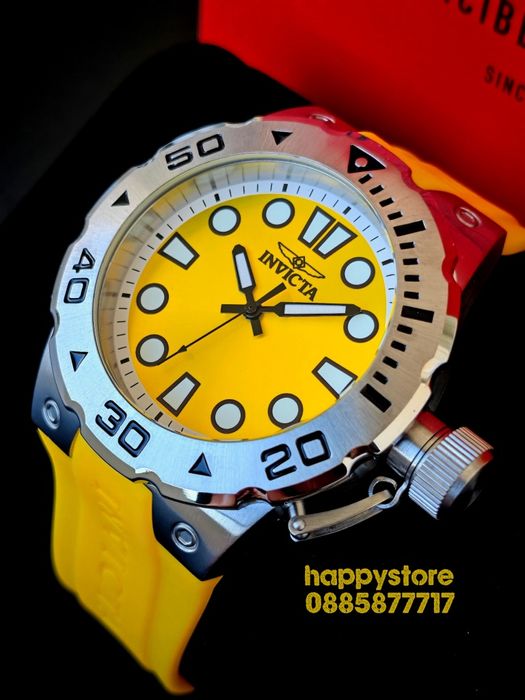 INVICTA Bumble Yellow 51mm, Инвикта нов ръчен часовник