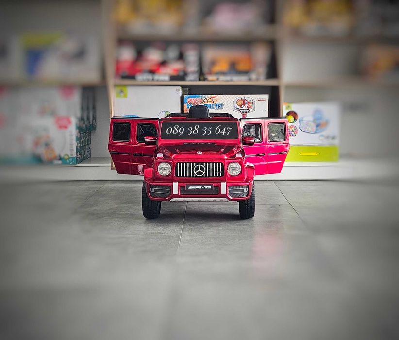 ХИТ!НОВО!Акумулаторен джип Mercedes G63 AMG с 12V,EVA гуми,металик,USB