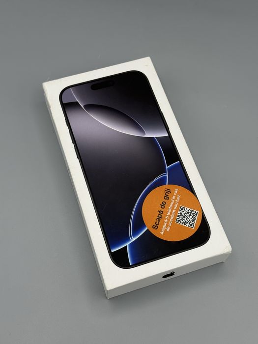 iPhone 16 Pro Max | 256 GB | Baterie 100% | 0 Cicluri | Black | NOU