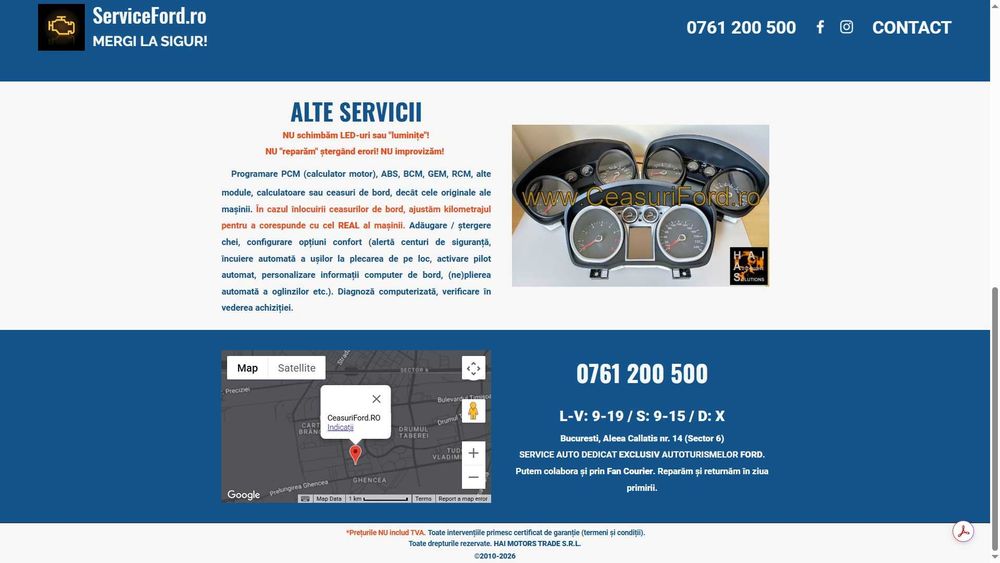 Ceasuri bord FORD C-Max Fiesta Galaxy Focus Kuga Mondeo S-Max Transit