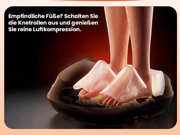 Електрически шиацу масажор за крака с въздушна компресия и загряване