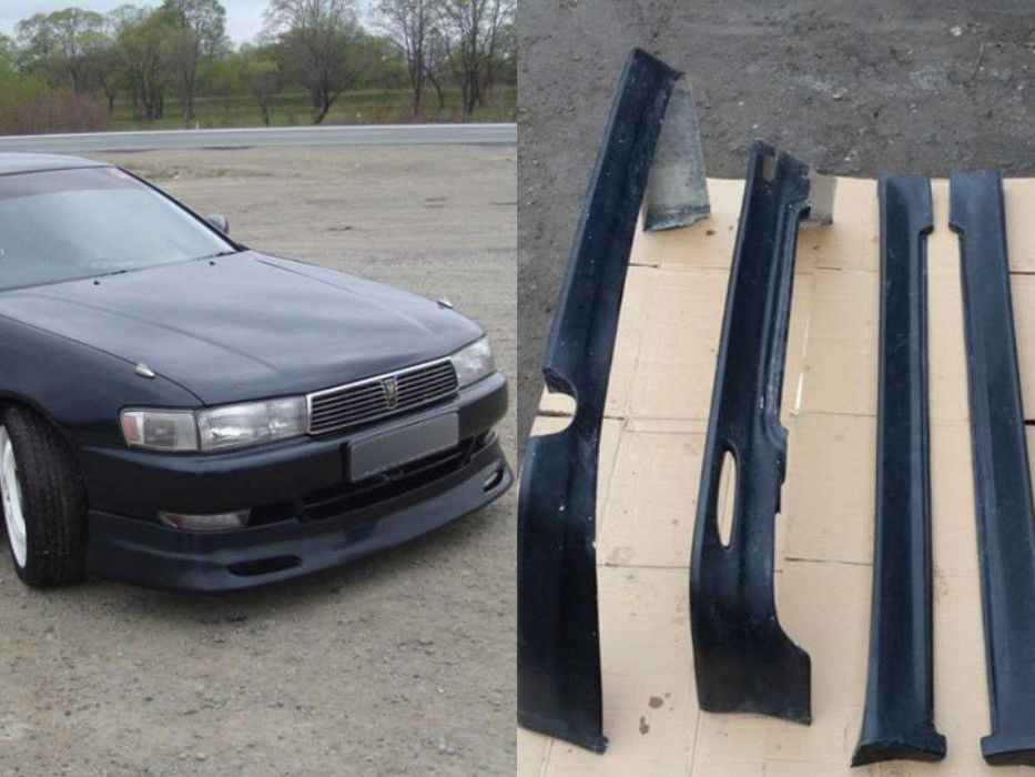 Обвес Vertex на Toyota Cresta 90 тюнинг губа и пороги