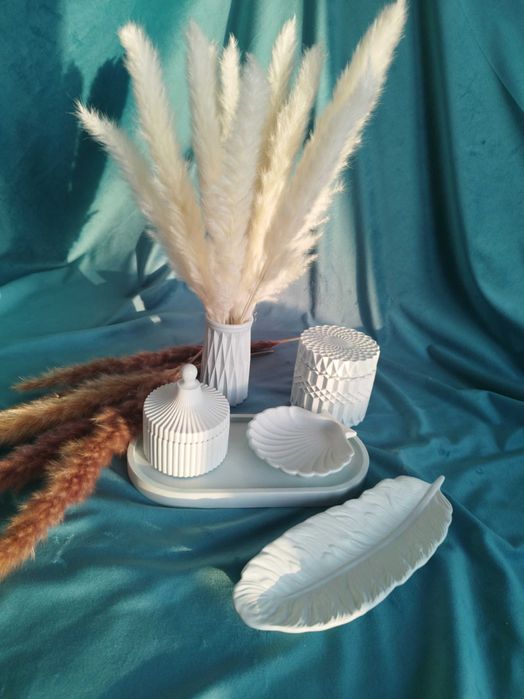 Кашпо ручной работы (гипс)