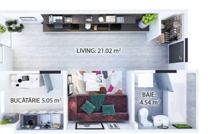 Ofer spre închiriere garsonieră zona Pallady + loc parcare