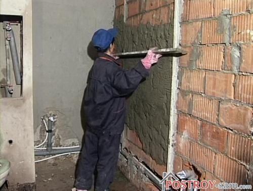 Штукатурка стен под мояк