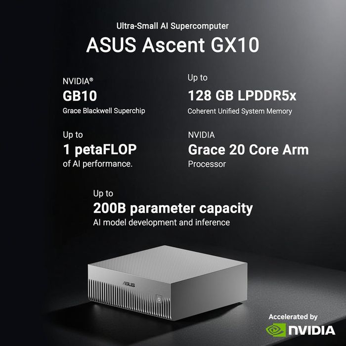 ASUS Ascent GX10 AI Supercomputer 128Gb RAM/1Tb SSD