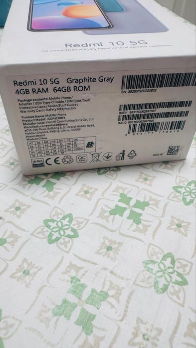 Redmi 10 5G 4gb ram 64 gb stocare gri nou sigilat