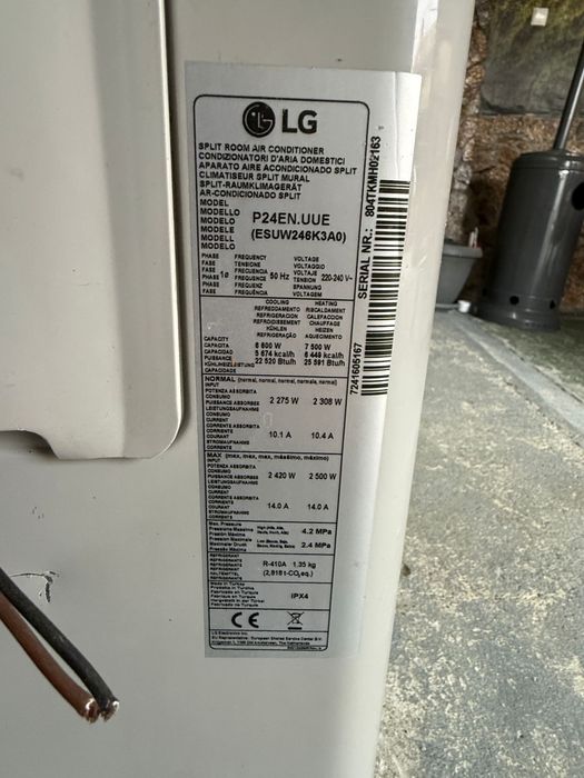 Aer condiționat LG Inverter 24000 BTU răcire/încălzire