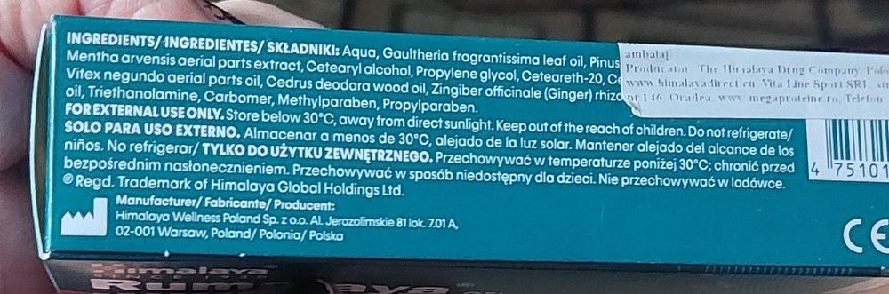 Gel Rumalaya de 50g. preț 30 lei  negociabil.