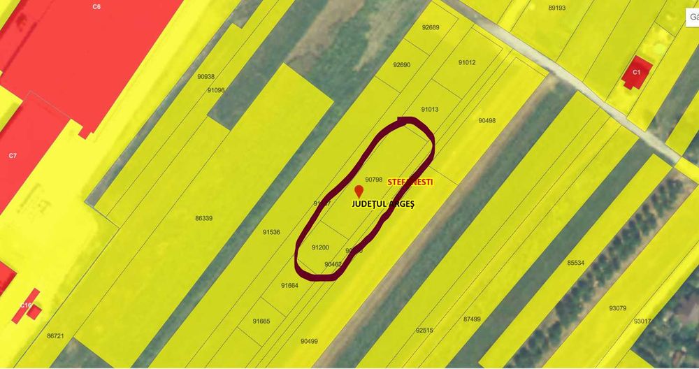 Teren de vanzare Stefanestii Noi intravilan 1200mp 32eur/mp