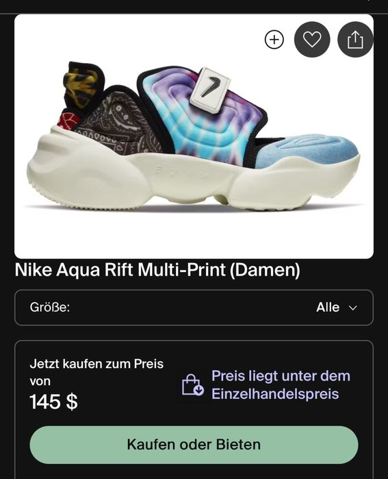 Маратонки NIKE AQUA RIFT Multi Print .Номер 36