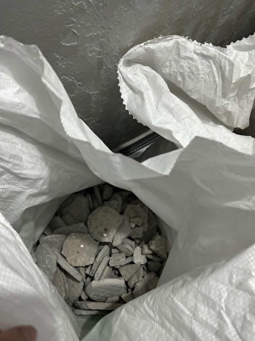 Бой после демонтажа плитки