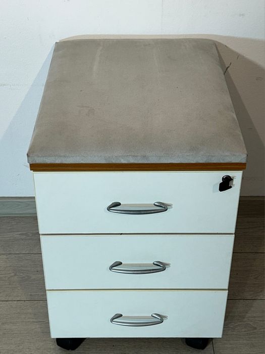 Rollbox cu 3 Sertare, Taburet; Mic Dulap Birou; Comodă; Casetieră; Noptieră