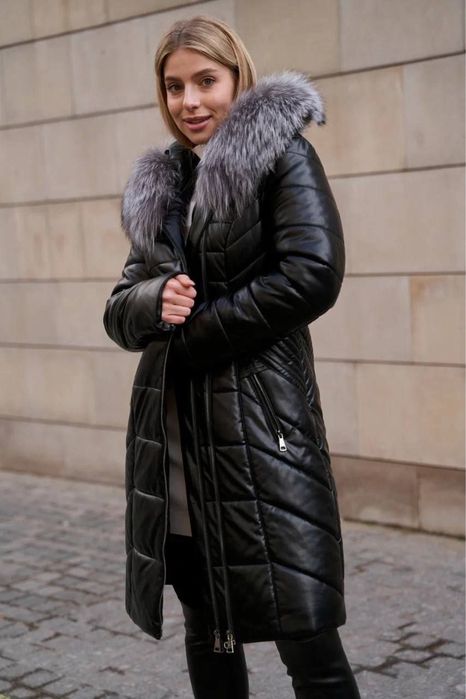 Куртка зимняя экокожа