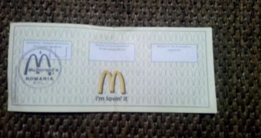 Mcdonald's bancnota 5 dolari de colectie