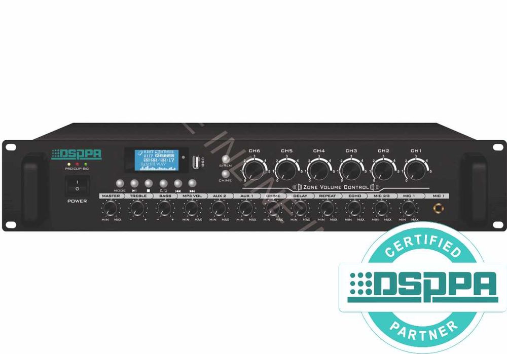 Цифровой микшер усилитель MA6660 6зон MP3/FM