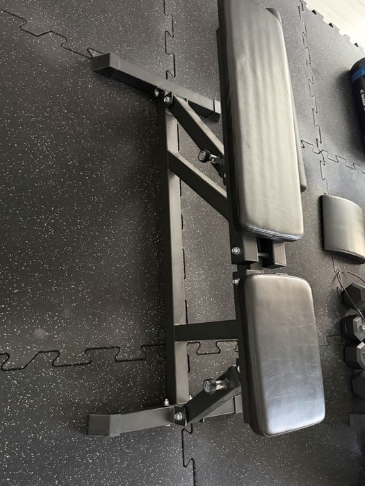 Banca fitness multifunctionala, reglabila, negru