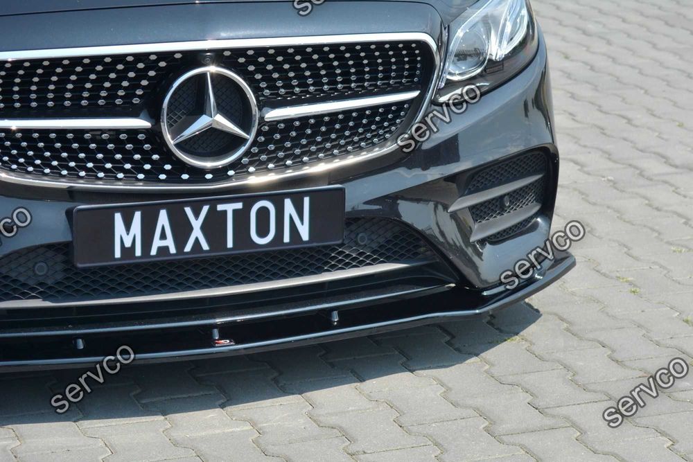 Prelungire splitter bara fata Mercedes E Class W213 Coupe C238 pachet Amg Line 2017- v1 - Maxton Design