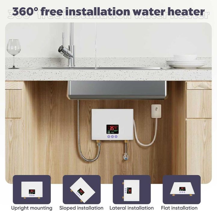 Mini Boiler Instant Electric Jargrovs 3kW Bucatarie/Camping LED