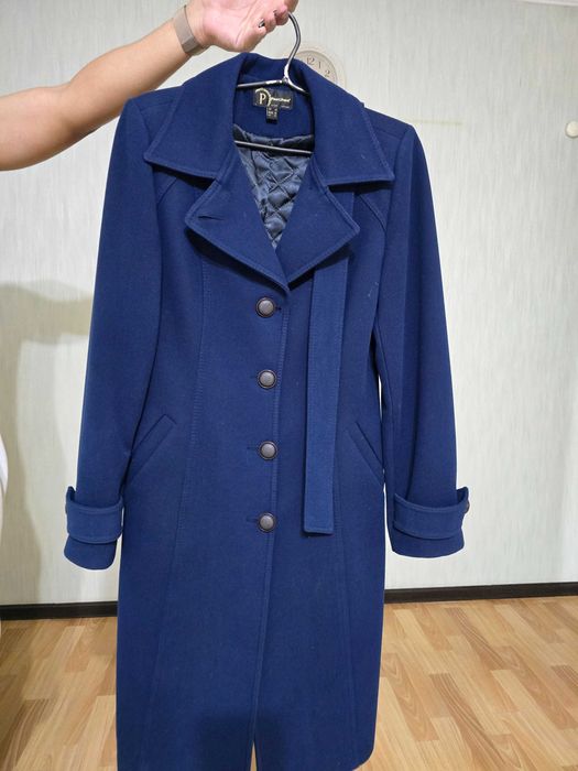 Пальто синее  димесизонное