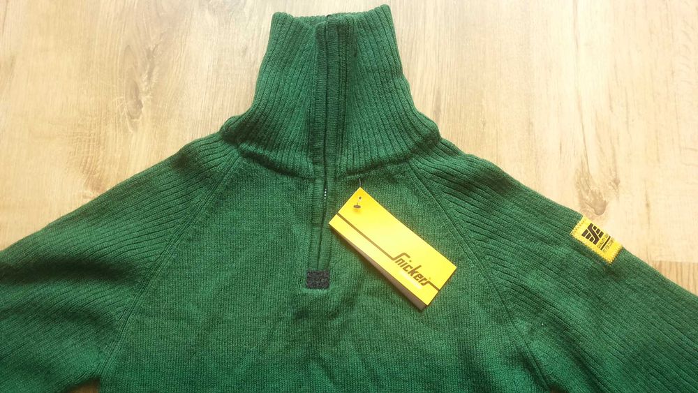 Snickers 2905 1/2 Zip WOOL Sweater размер M пуловер 100% Вълна - 2412