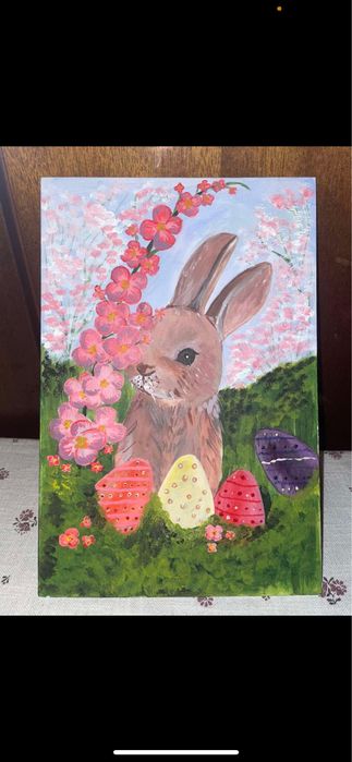 Ръчно рисувани картини с акрил по поръчка.