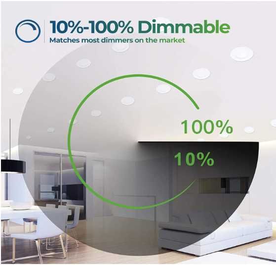 Bec Incastrat Spot LED ALUSSO,10W reglaj,100mm,pach 6 buc,clasaE,IP44