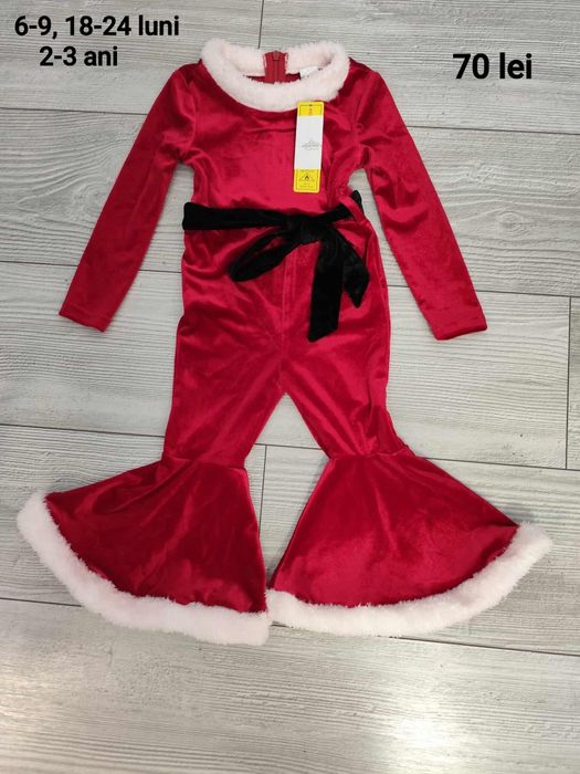 Costum craciunita/ salopeta Craciunita 6 luni-8 ani