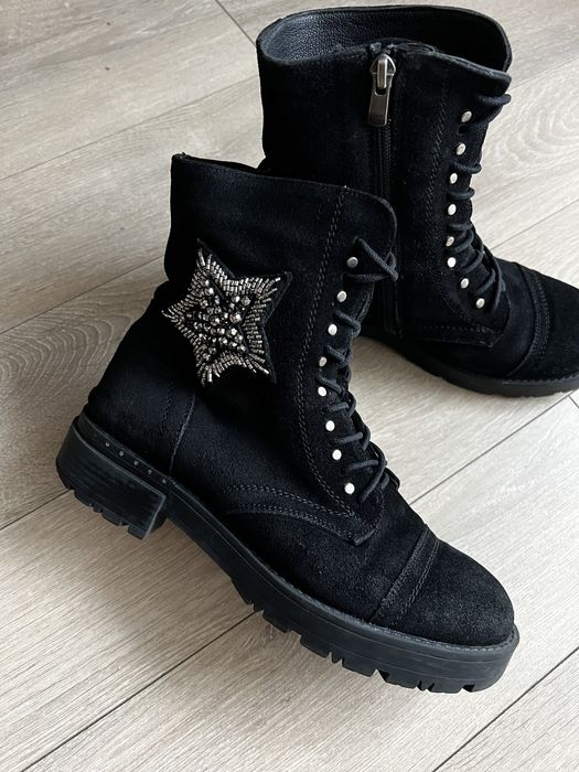 Естествен велур боти Sara Pen, Steve Madden