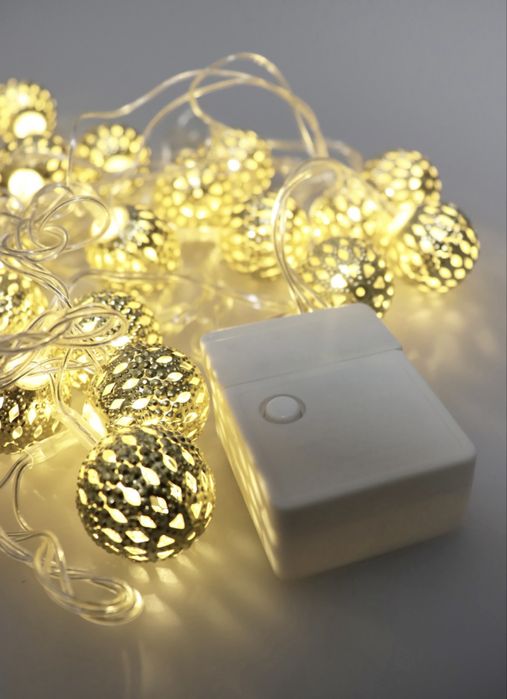 Гирлянда “Металлические шары”CADENA, 20 LED, 3 метра