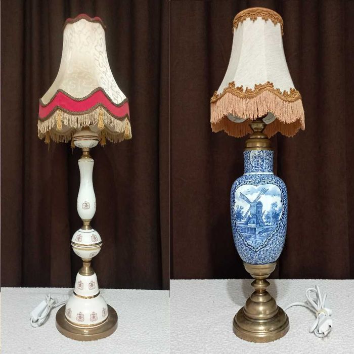 Красиви старинни лампи с абажури - лампа