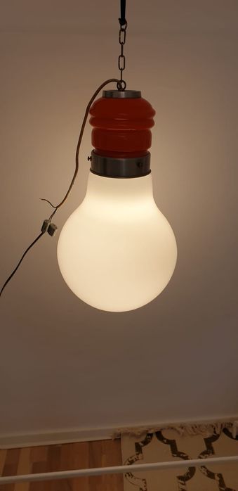 Accesoriu decorațiune lumina vintage colectie opalina Italia 1960