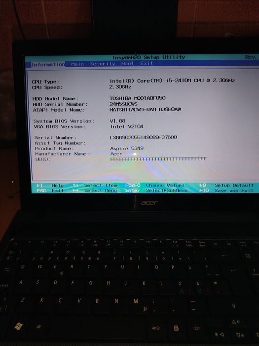 Laptop Acer Aspire 5349 procesor I5