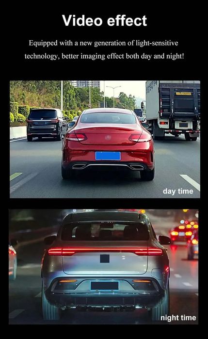 WIFI Видеорегистратор DVR с две камери за автомобили, нощно вижда