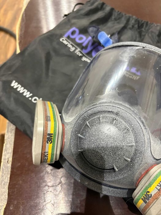 Бояджийска маска панорамна PolyGARD - за филтри 3M - 2 бр