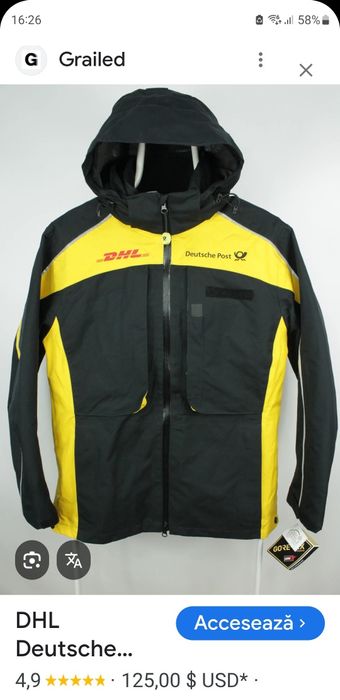 Geaca DHL Deutsche Post 5 în 1 Gore-Tex pentru exterior marimea 50