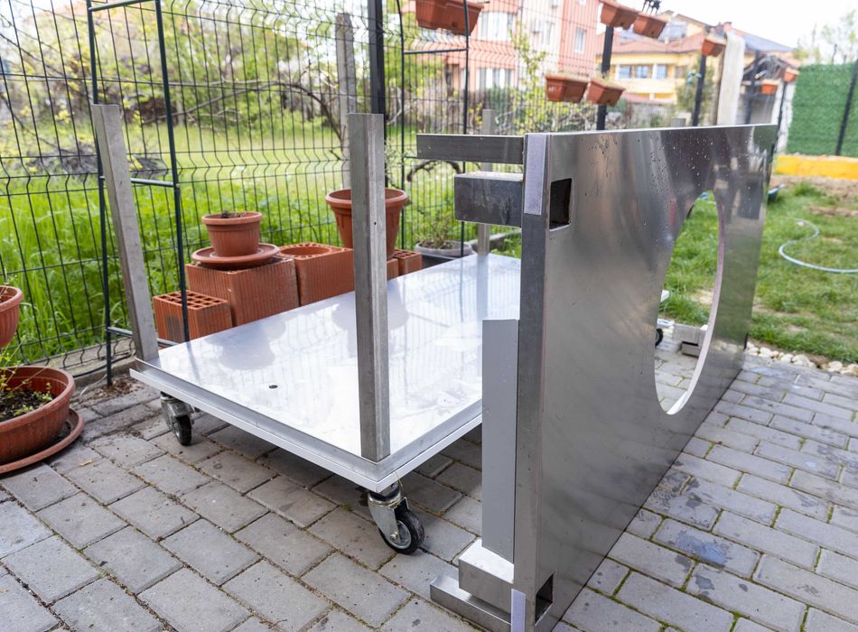 Количка и машина за захарен памук комплект