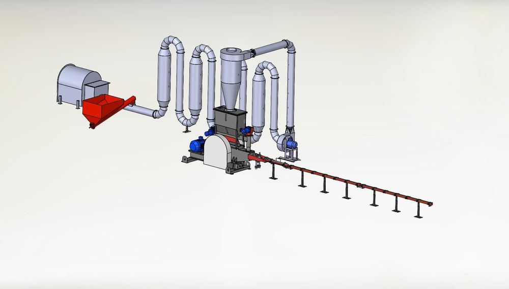 Linie brichetare rumeguș producere brichete 050-350 kg/ora