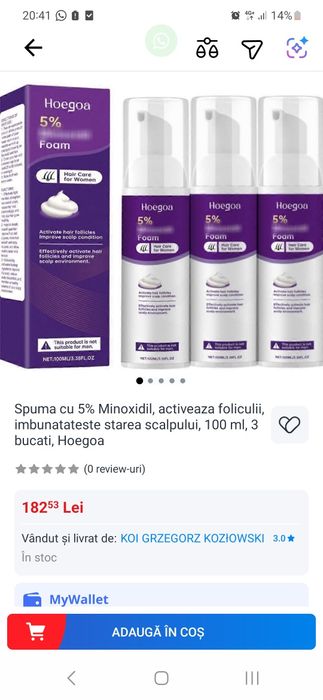 Minoxidil spuma femei