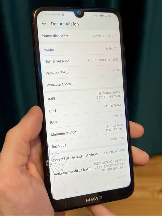Huawei Y6 2019 functional folie cablu incluse