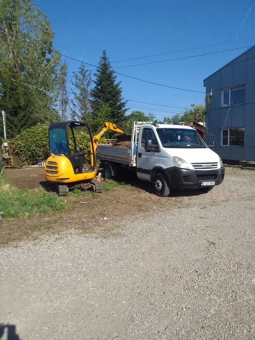 Închiriez miniexcavator + Camioneta 6.5 tone