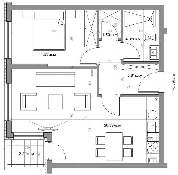 Без комисиона двустаен с опция паркомясто