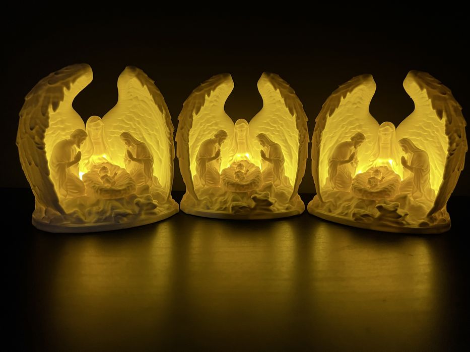 Nasterea Domnului Set 3 Ornamente Iluminate LED