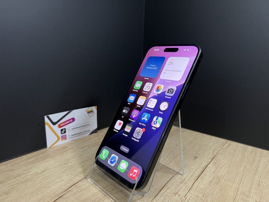 Iphone 16 Plus 128Gb Black Second-Hand Bun 3 ani garanție, Telefoane M