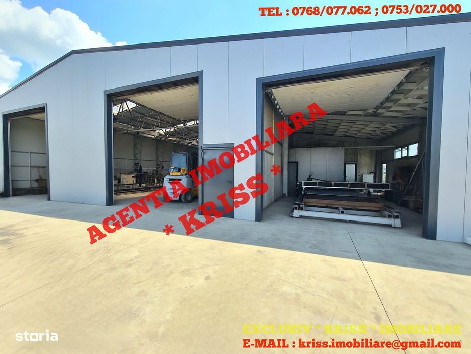 HALĂ De Vânzare Pitești-Ștefănești 520 Mp. Teren 3000 Mp. BETONAT 100%